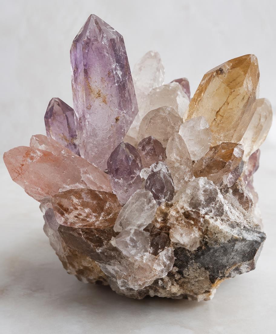Multicolor Quartz Cluster